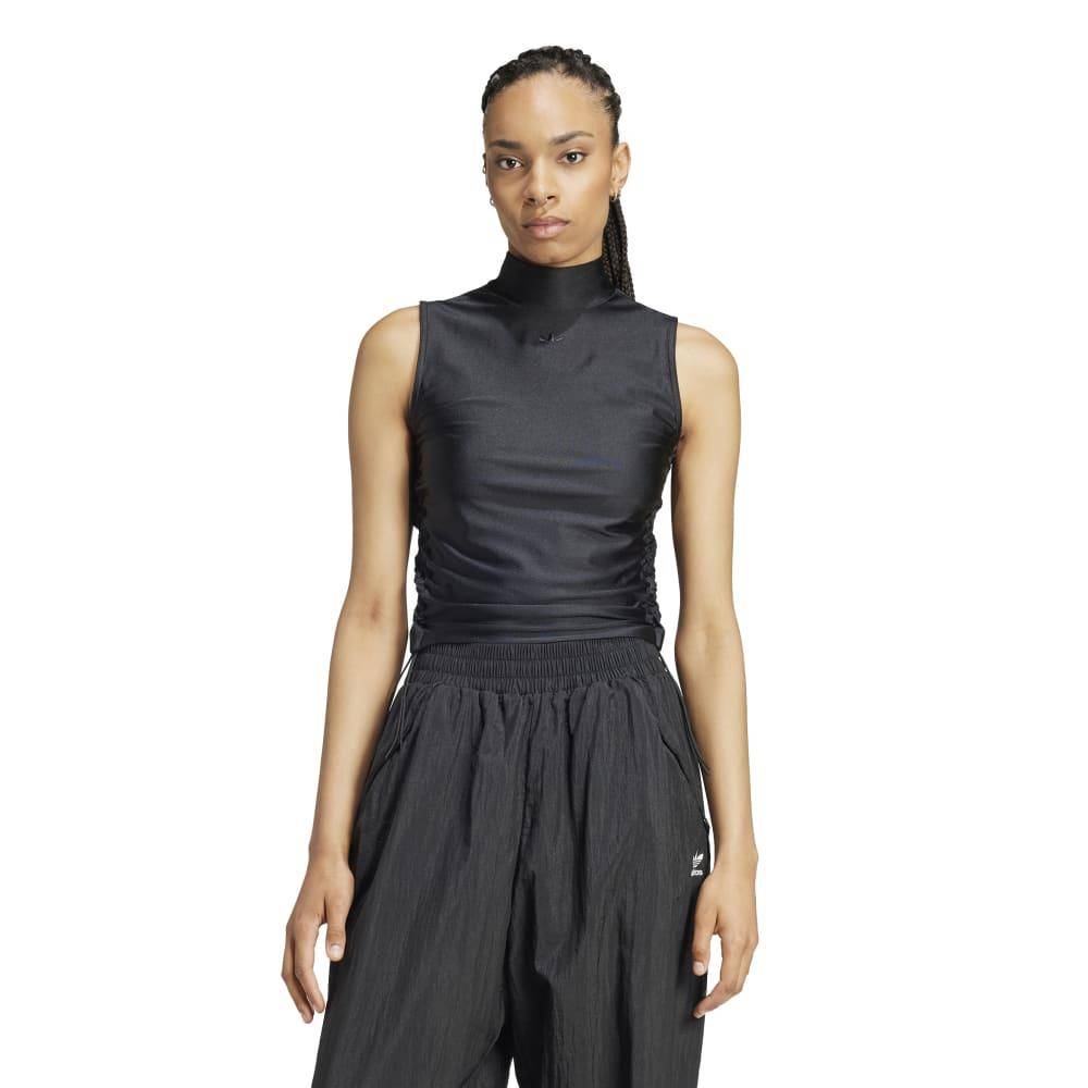 ADIDAS ORIGINALS RUCHED 3-STRIPES CROP TOP