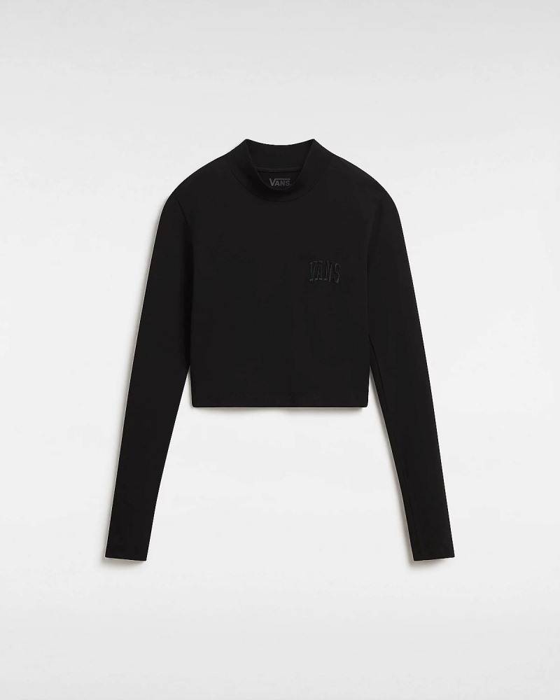 VANS WOMENS MINI MOCK NECK LONG SLEEVE TOP
