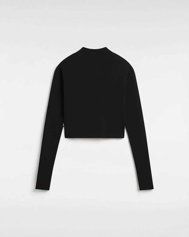 VANS WOMENS MINI MOCK NECK LONG SLEEVE TOP