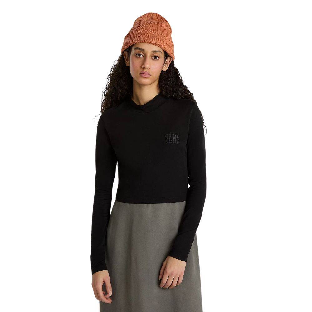 VANS WOMENS MINI MOCK NECK LONG SLEEVE TOP