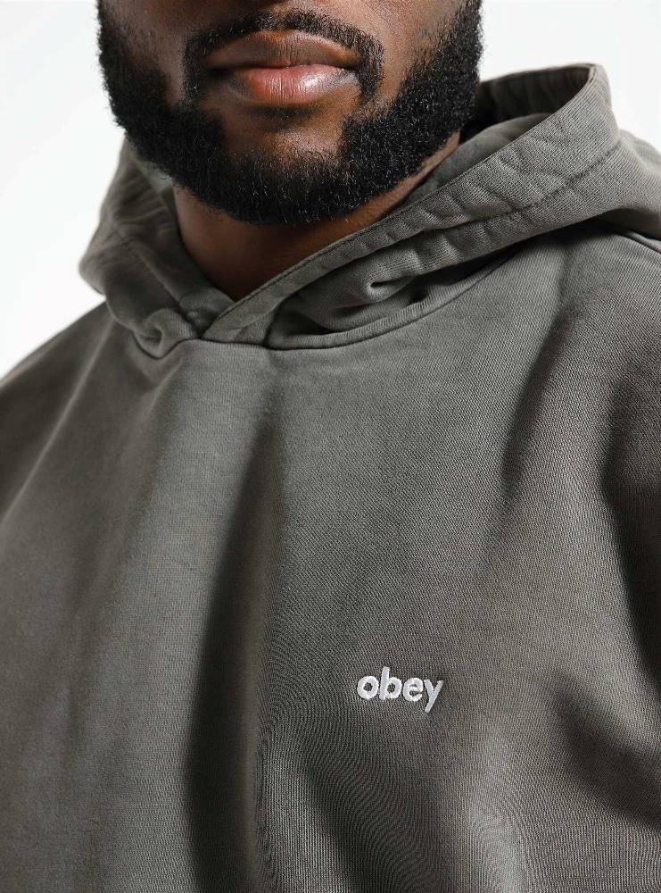 OBEY LOWERCASE PIGMENT HOOD FLEECE