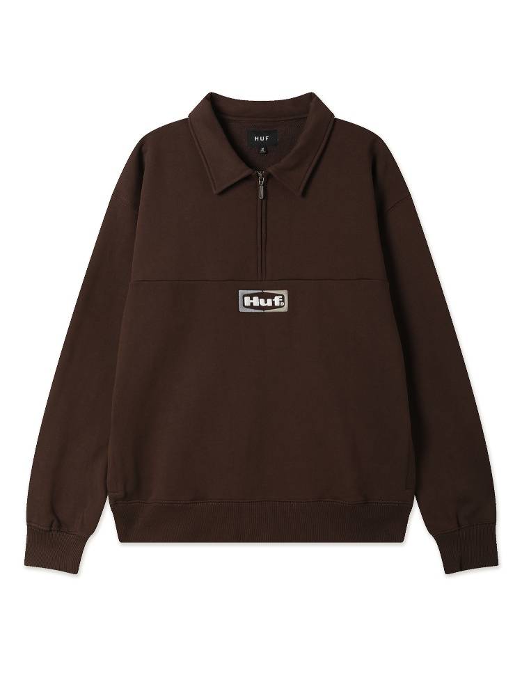 HUF SLATE QUARTER ZIP FLEECE