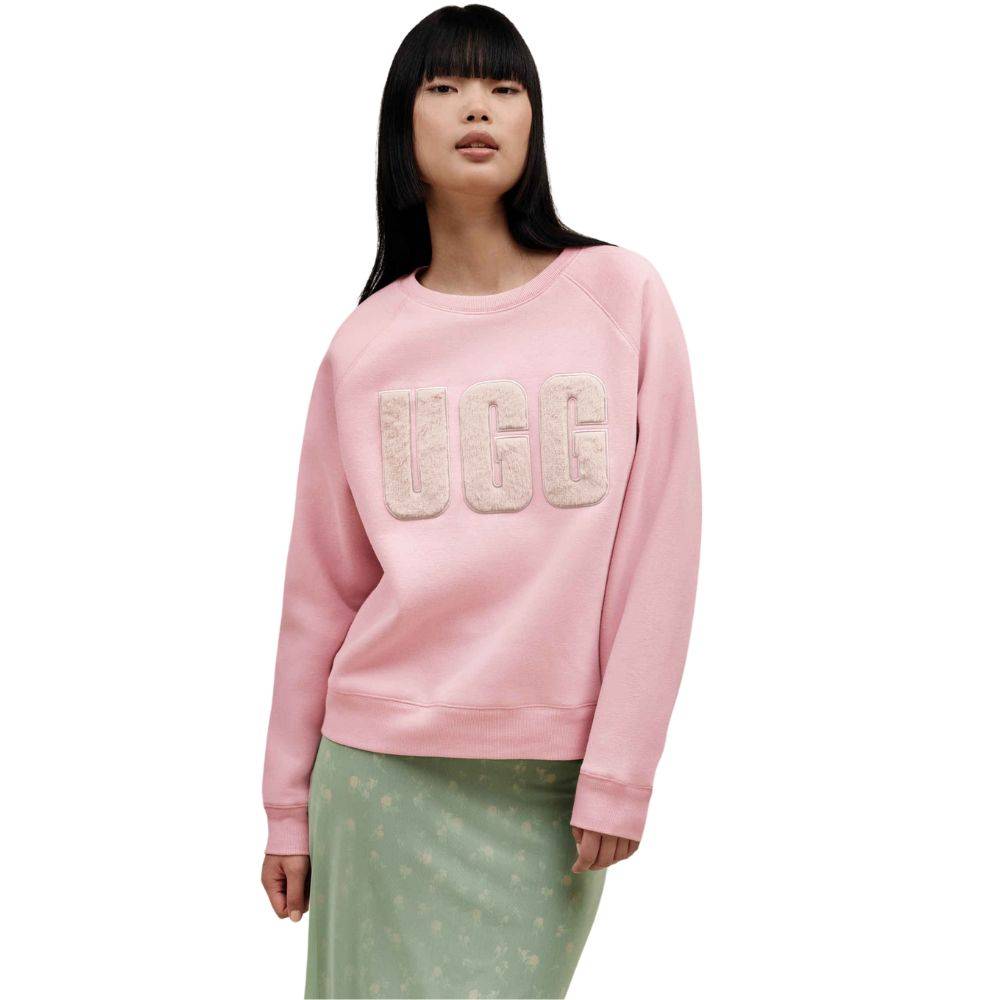 UGG W MADELINE FUZZY LOGO CREWNECK