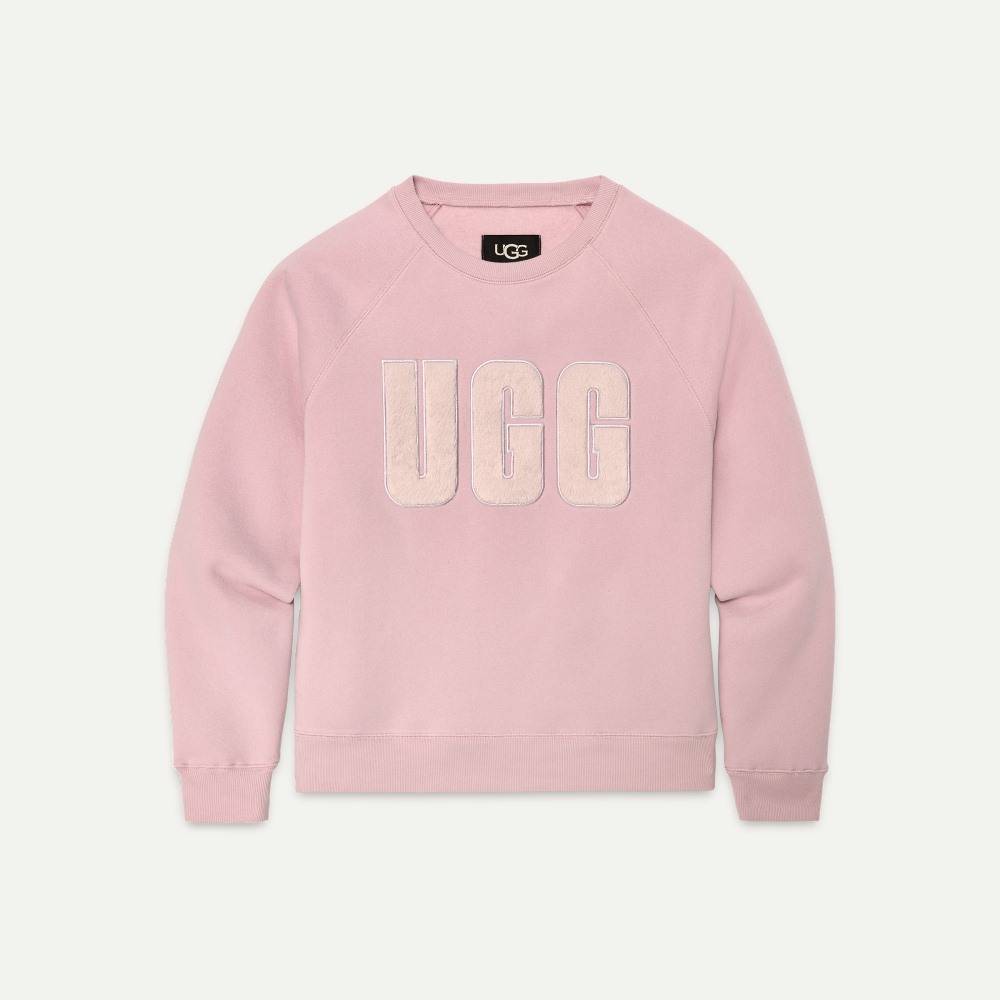 UGG W MADELINE FUZZY LOGO CREWNECK