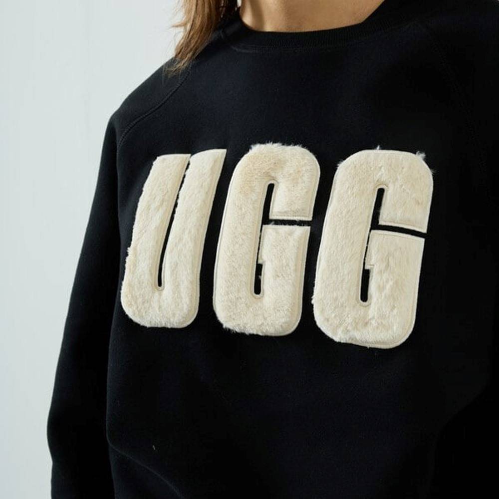 UGG W MADELINE FUZZY LOGO CREWNECK