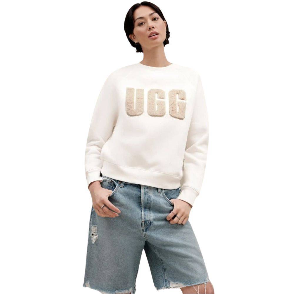 UGG W MADELINE FUZZY LOGO CREWNECK