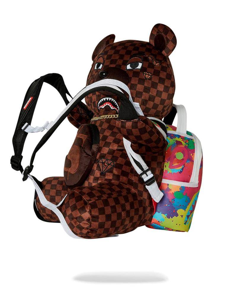 SPRAYGROUND BEAR WEARING BACKPACK PLUSH BACKPACK