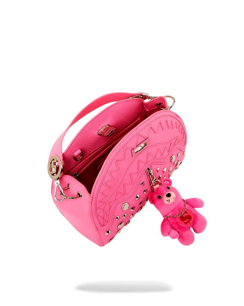 SPRAYGROUND ZIPPER PINK PUNK SHARK HANDBAG