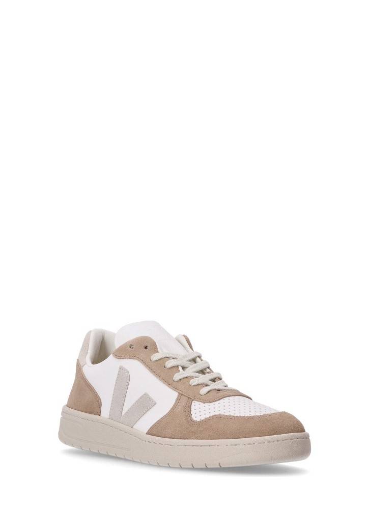 VEJA V-90 CHROME-FREE LEATHER RETRO SNEAKERS