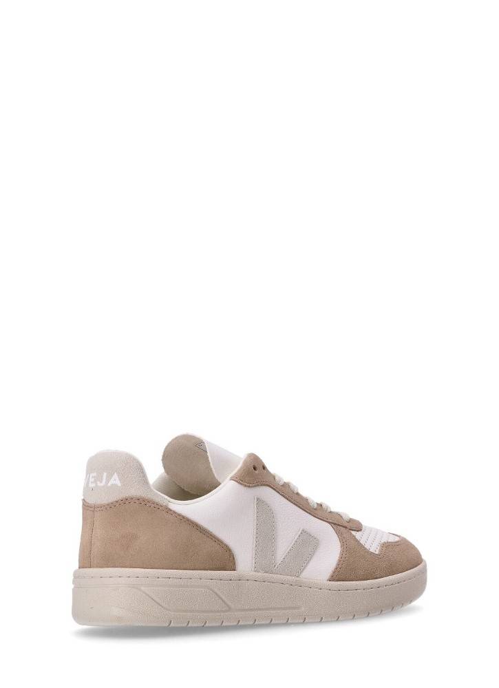 VEJA V-90 CHROME-FREE LEATHER RETRO SNEAKERS