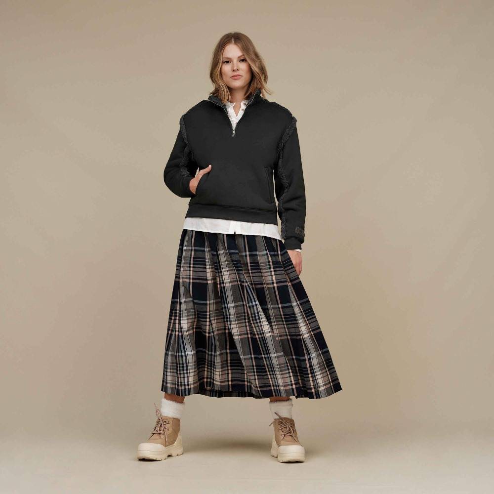 UGG LYDI BONDED FLEECE HALF ZIP