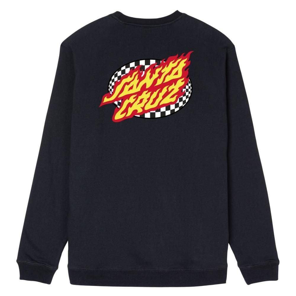 SANTA CRUZ OVAL CHECK FLAME CREW