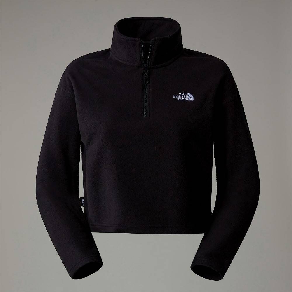 THE NORTH FACE WOMENS 100 GLACIER CROPPED 1/4 ZIP