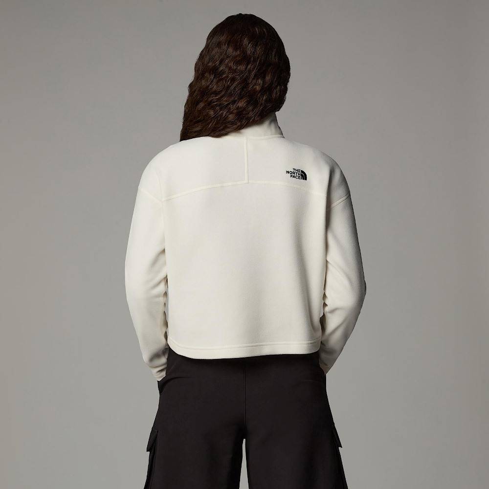 THE NORTH FACE WOMENS 100 GLACIER CROPPED 1/4 ZIP