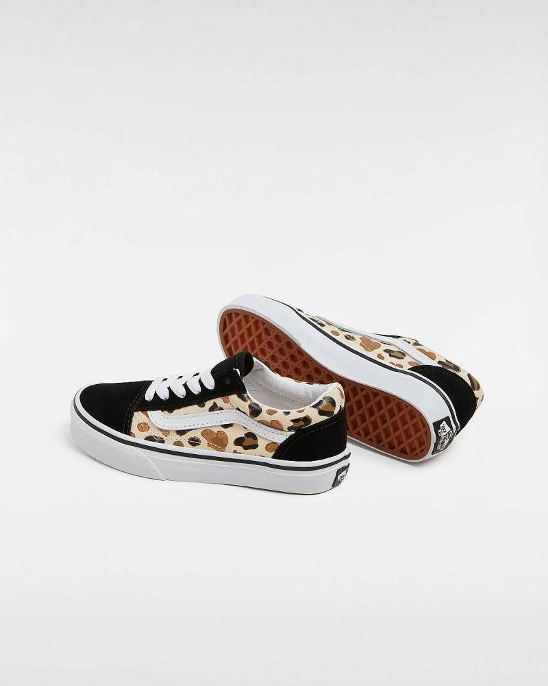 VANS KIDS OLD SKOOL LEOPARD GLITTER SHOES