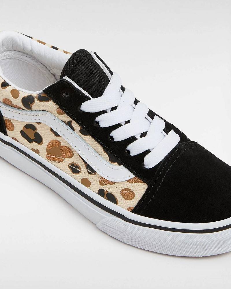 VANS KIDS OLD SKOOL LEOPARD GLITTER SHOES