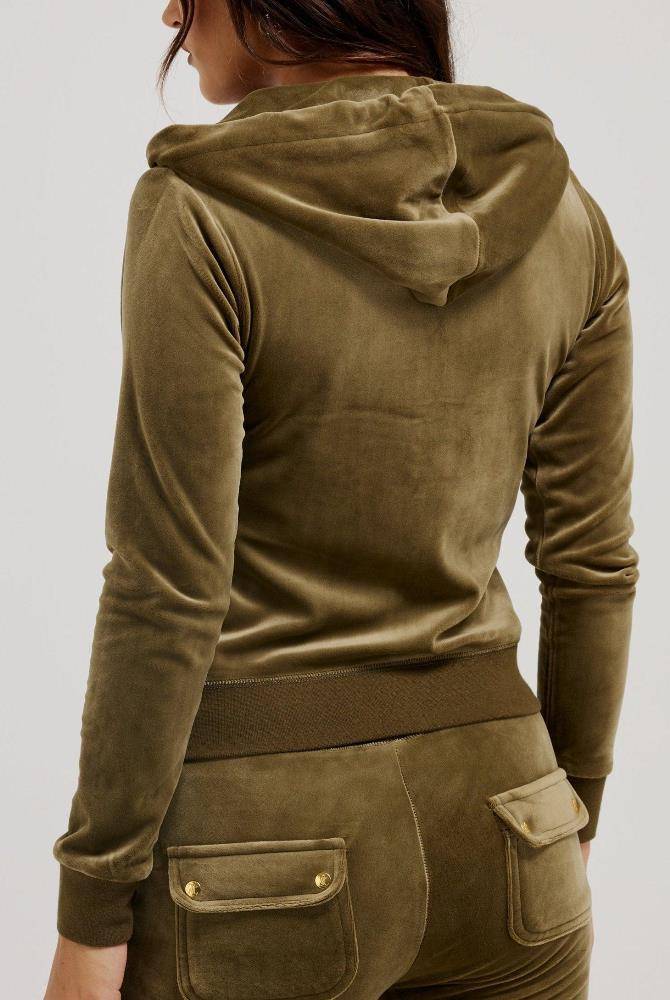JUICY COUTURE GOLD CLASSIC VELOUR ROBERTSON HOODIE