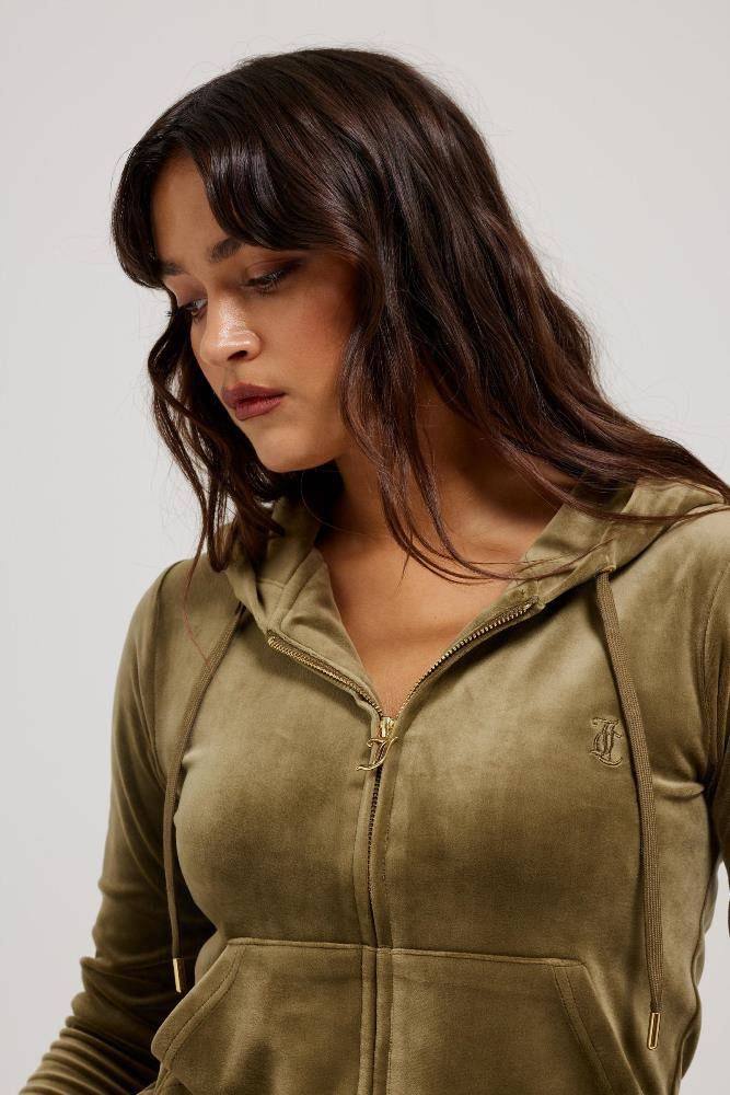JUICY COUTURE GOLD CLASSIC VELOUR ROBERTSON HOODIE