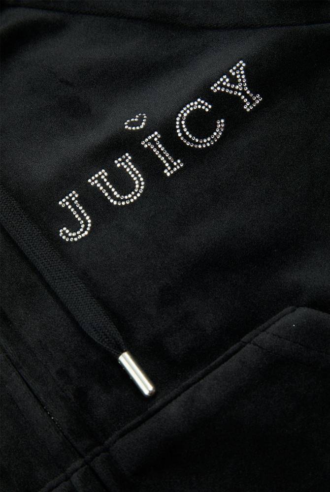 JUICY COUTURE REGAL DIAMANTE CLASSIC VELOUR MADISON HOODIE