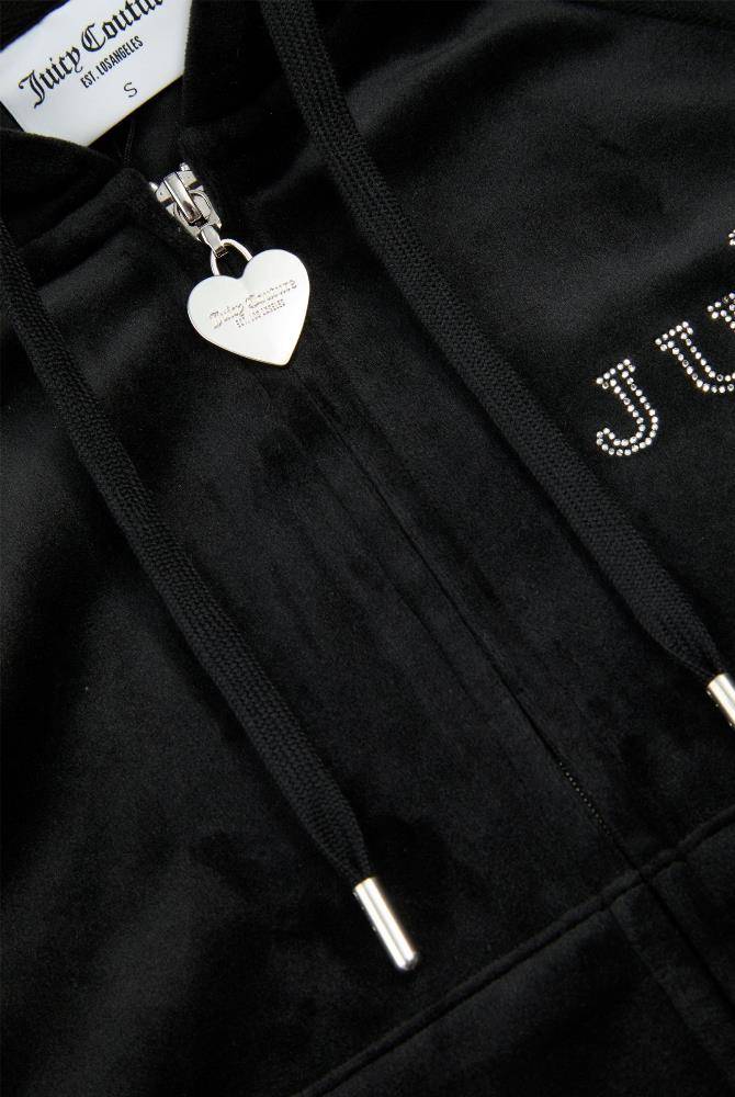 JUICY COUTURE REGAL DIAMANTE CLASSIC VELOUR MADISON HOODIE