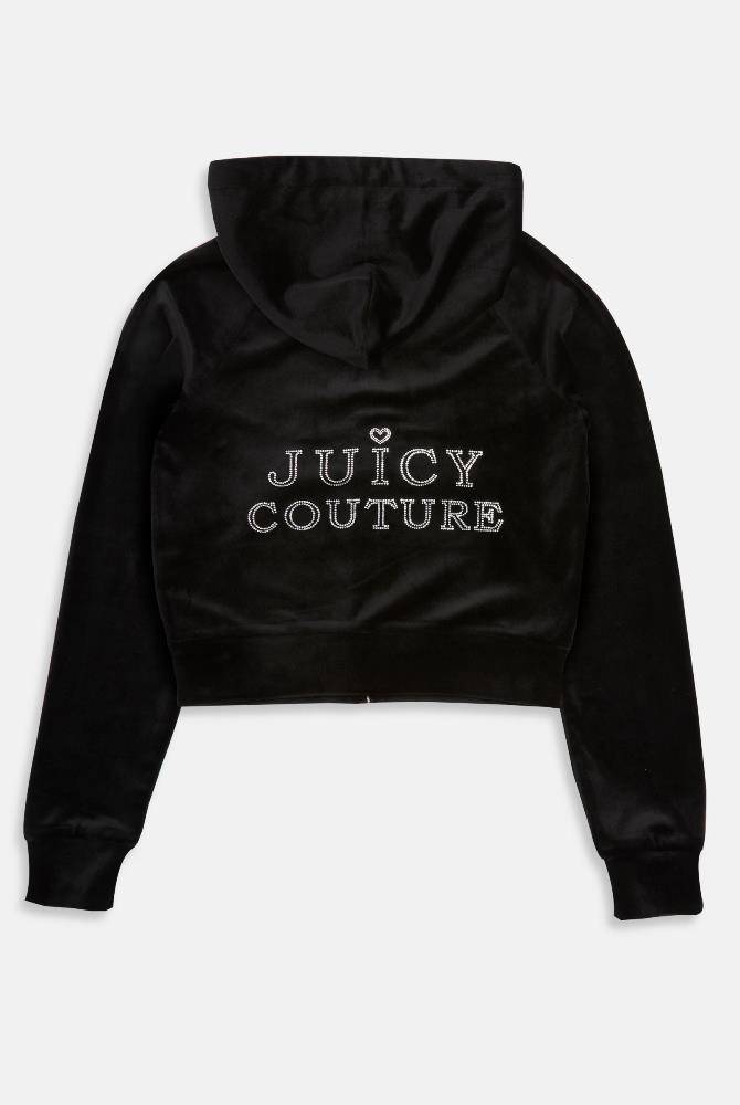 JUICY COUTURE REGAL DIAMANTE CLASSIC VELOUR MADISON HOODIE