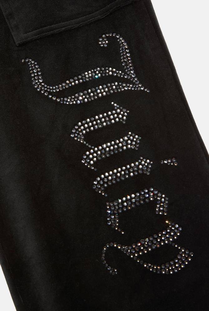 JUICY COUTURE JEWELLED LOW RISE CLASSIC VELOUR LAYLA LOW RISE PANT