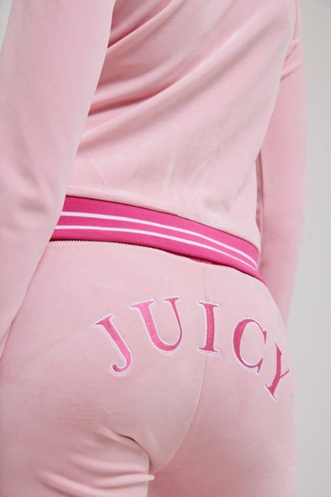 JUICY COUTURE COLLEGIATE KURT RECYCLED VELOUR TRACK PANTS