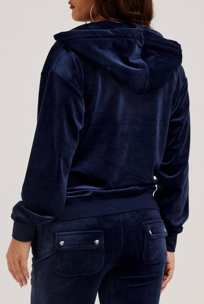 JUICY COUTURE HALAN OVERSIZED ZIP THRU HOODIE