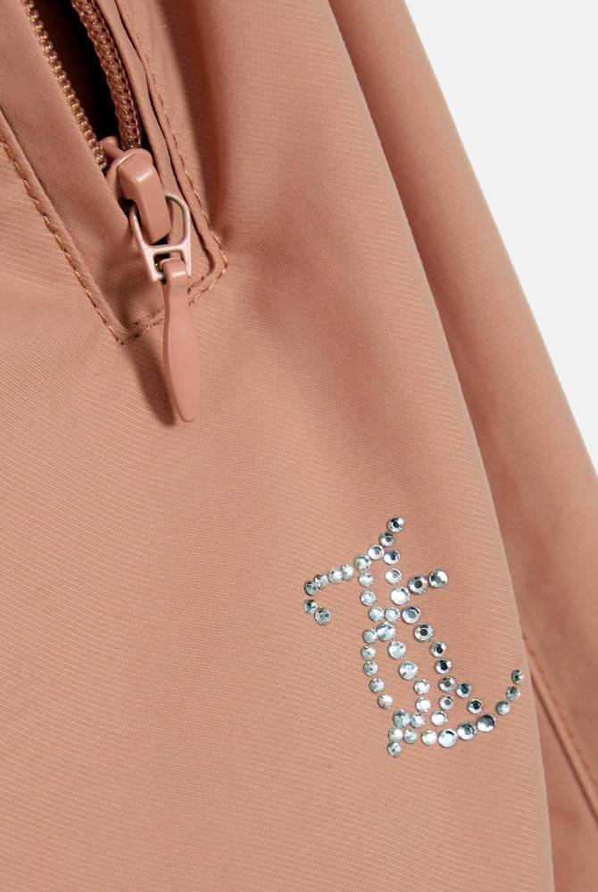 JUICY COUTURE AYLA LEG DIAMANTE LOGO PARACHUTE PANTS