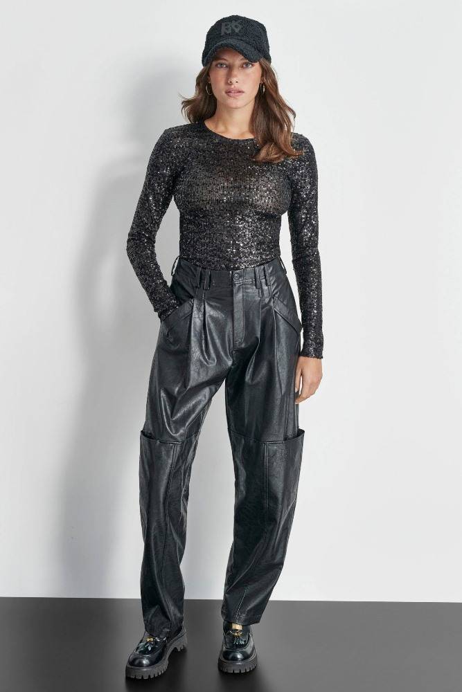 DKNY VEGAN PU PANTS