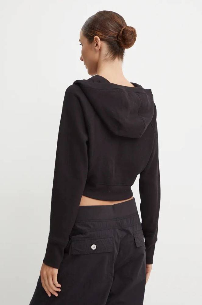 DKNY EMB LOGO CROP FULL ZIP HOODIE