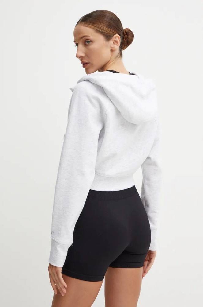 DKNY EMB LOGO CROP FULL ZIP HOODIE
