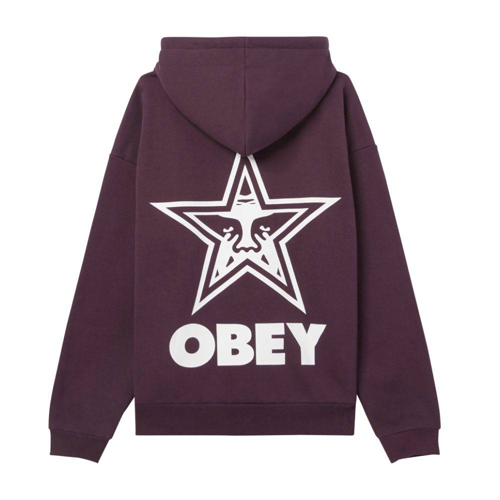 OBEY BOLD STAR EXTRA HEAVY HOOD FLEECE