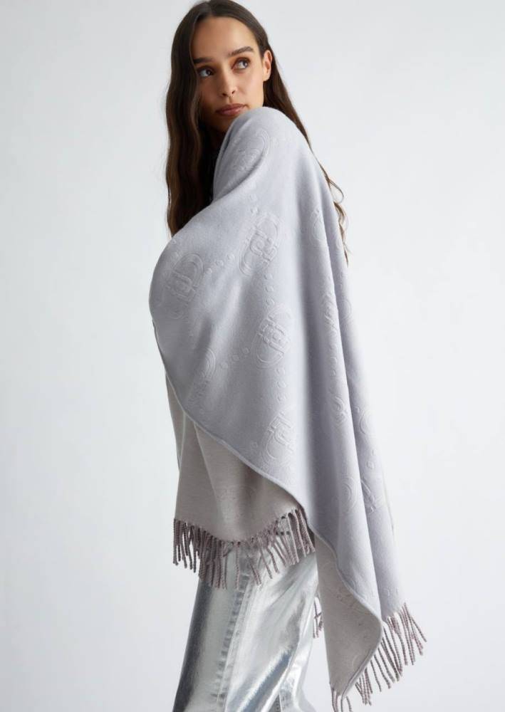 LIU JO PONCHO EMBOSSED LOGO