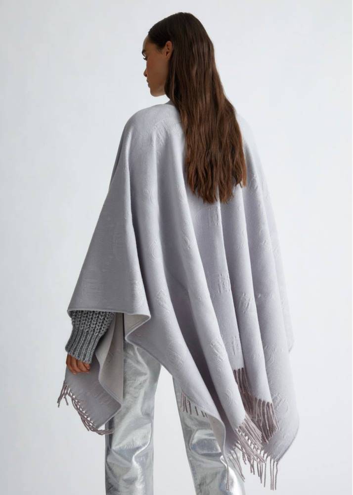 LIU JO PONCHO EMBOSSED LOGO