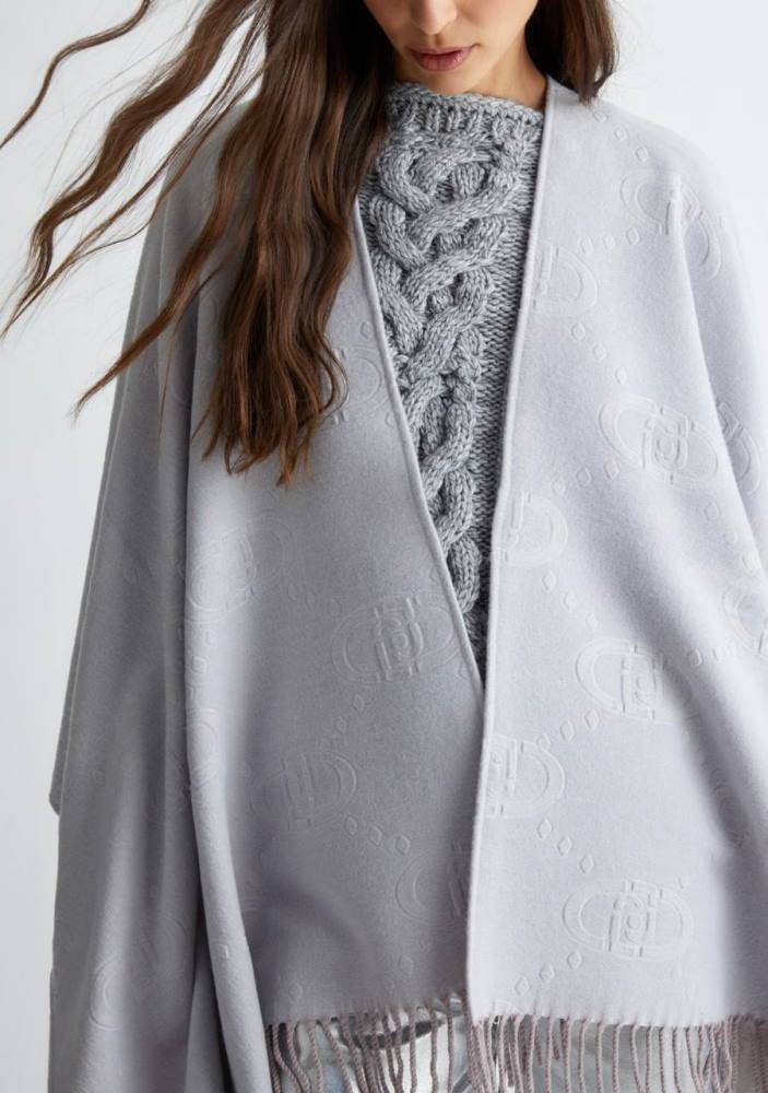 LIU JO PONCHO EMBOSSED LOGO