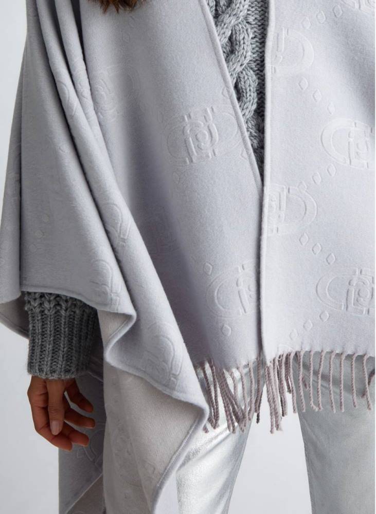 LIU JO PONCHO EMBOSSED LOGO