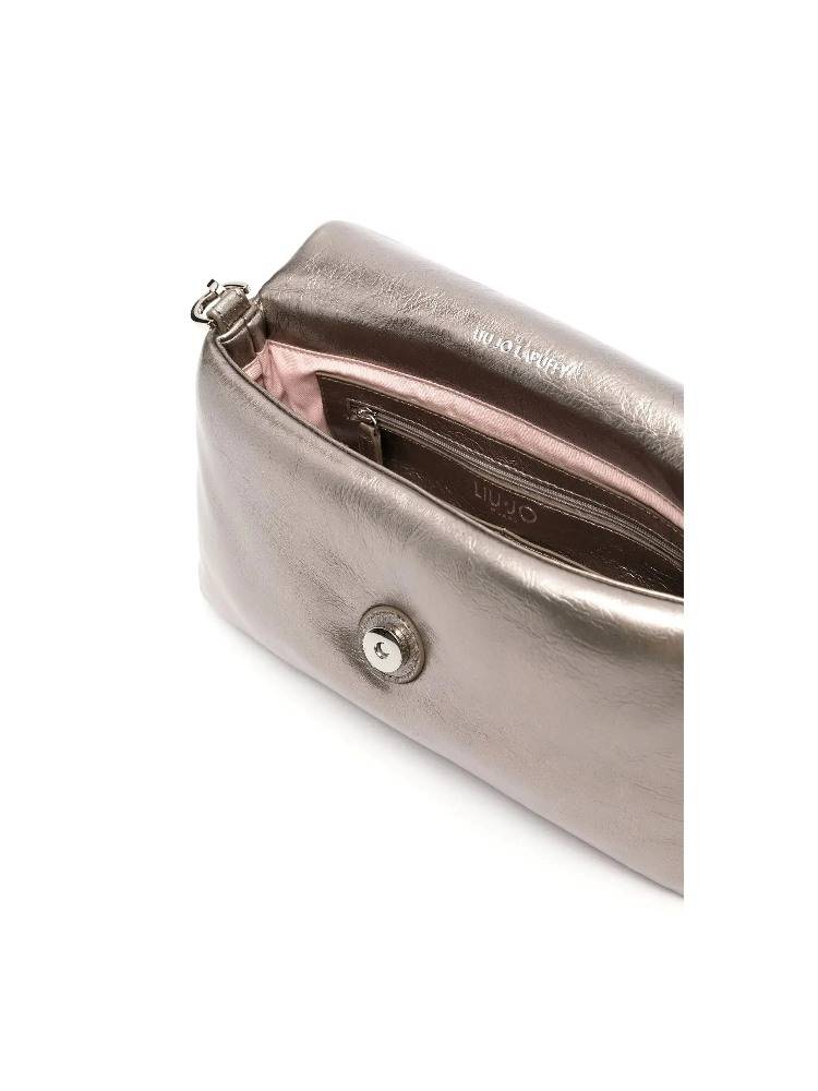 LIU JO LARGE METALLIC LAPUFFY CROSSBODY BAG