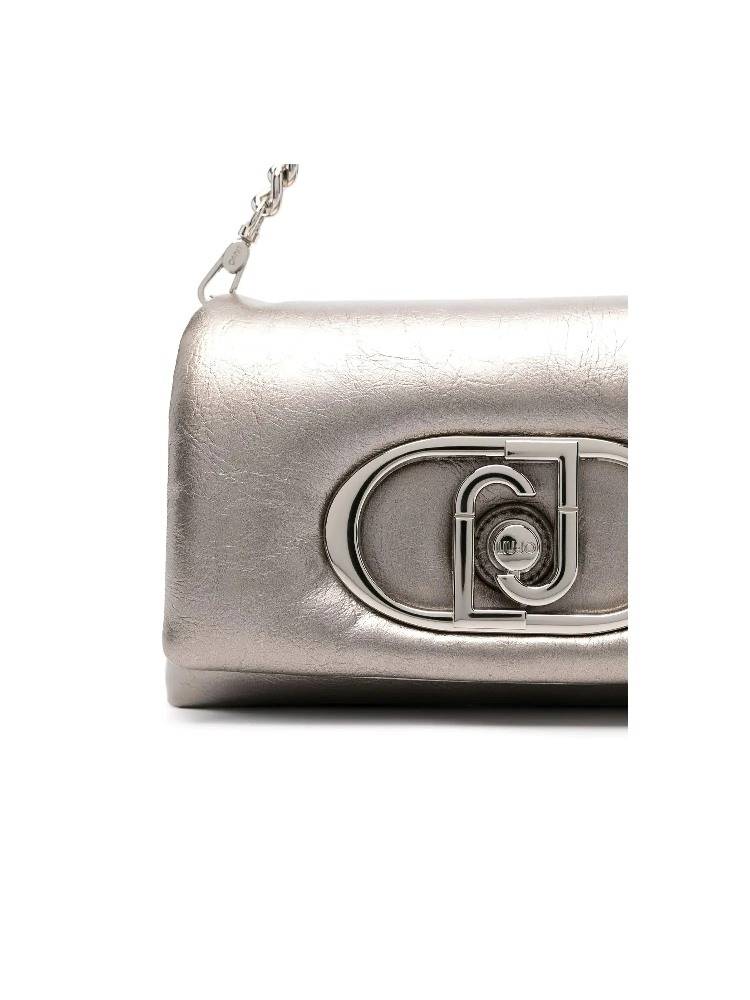 LIU JO LARGE METALLIC LAPUFFY CROSSBODY BAG