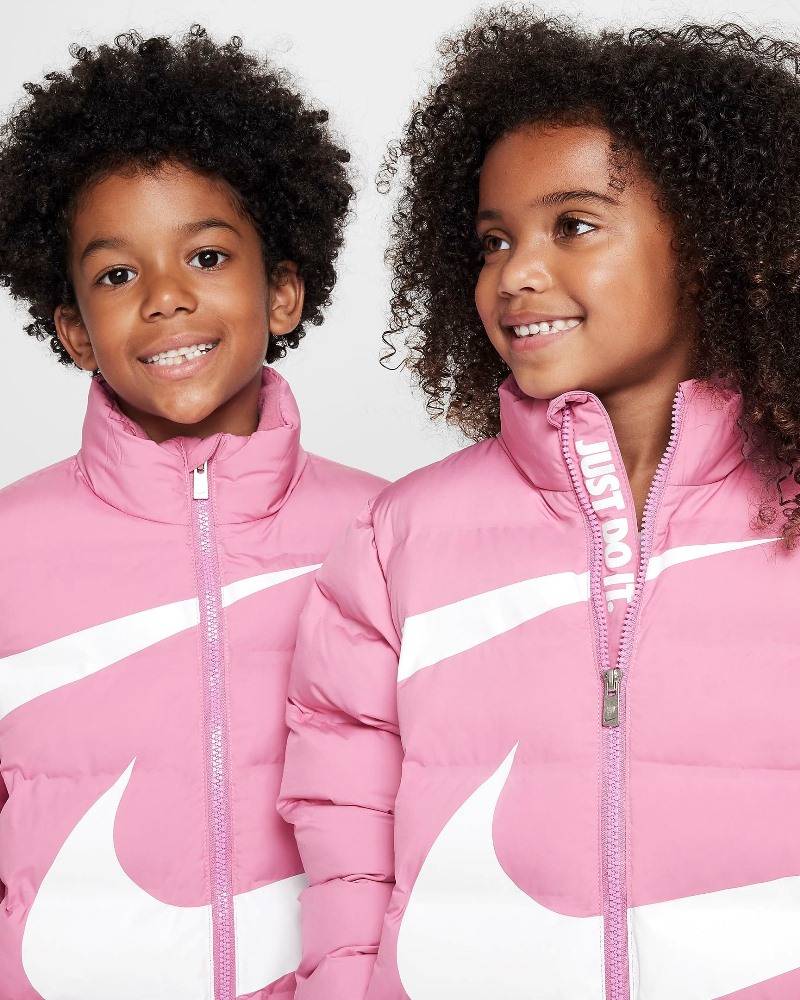 NIKE LITTLE KIDS WRAP SWOOSH DEBOSSED QUILT JACKET