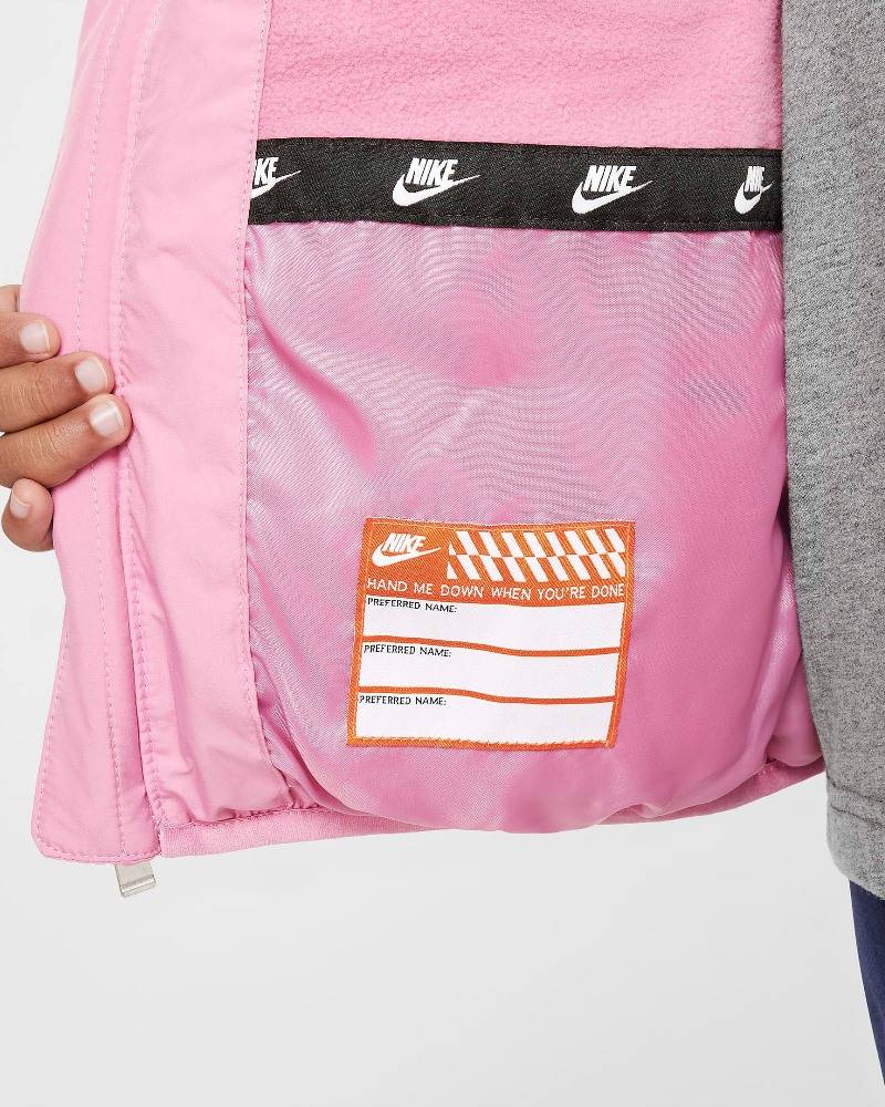 NIKE LITTLE KIDS WRAP SWOOSH DEBOSSED QUILT JACKET