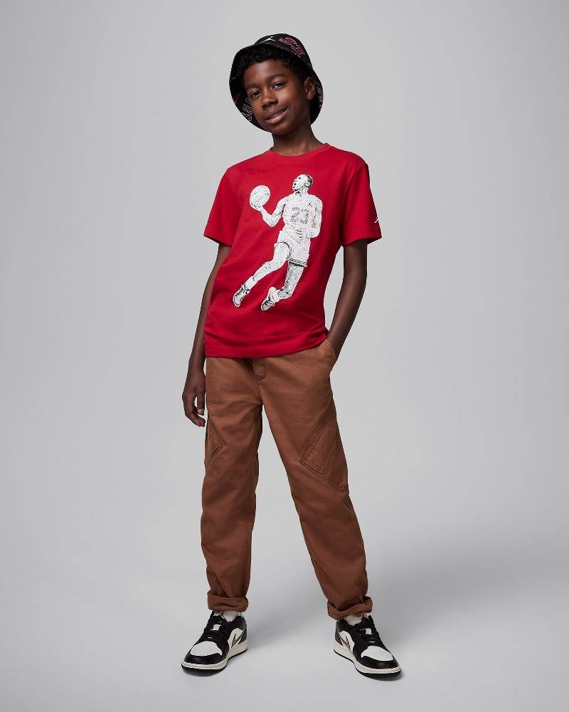 NIKE AIR JORDAN BIG KIDS DOTS SS TEE