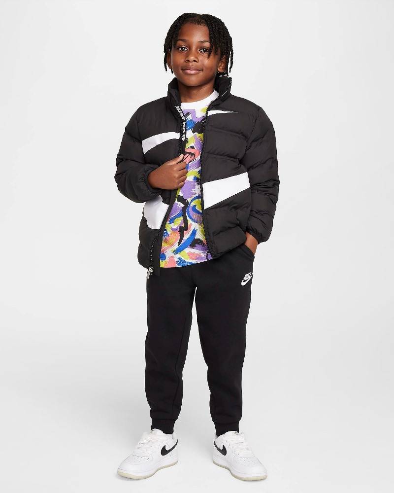 NIKE LITTLE KIDS WRAP SWOOSH DEBOSSED QUILT JACKET