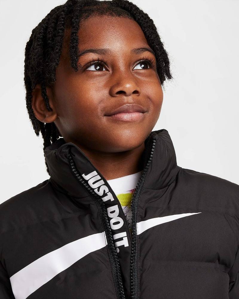 NIKE LITTLE KIDS WRAP SWOOSH DEBOSSED QUILT JACKET