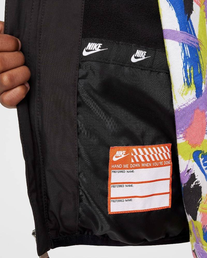 NIKE LITTLE KIDS WRAP SWOOSH DEBOSSED QUILT JACKET