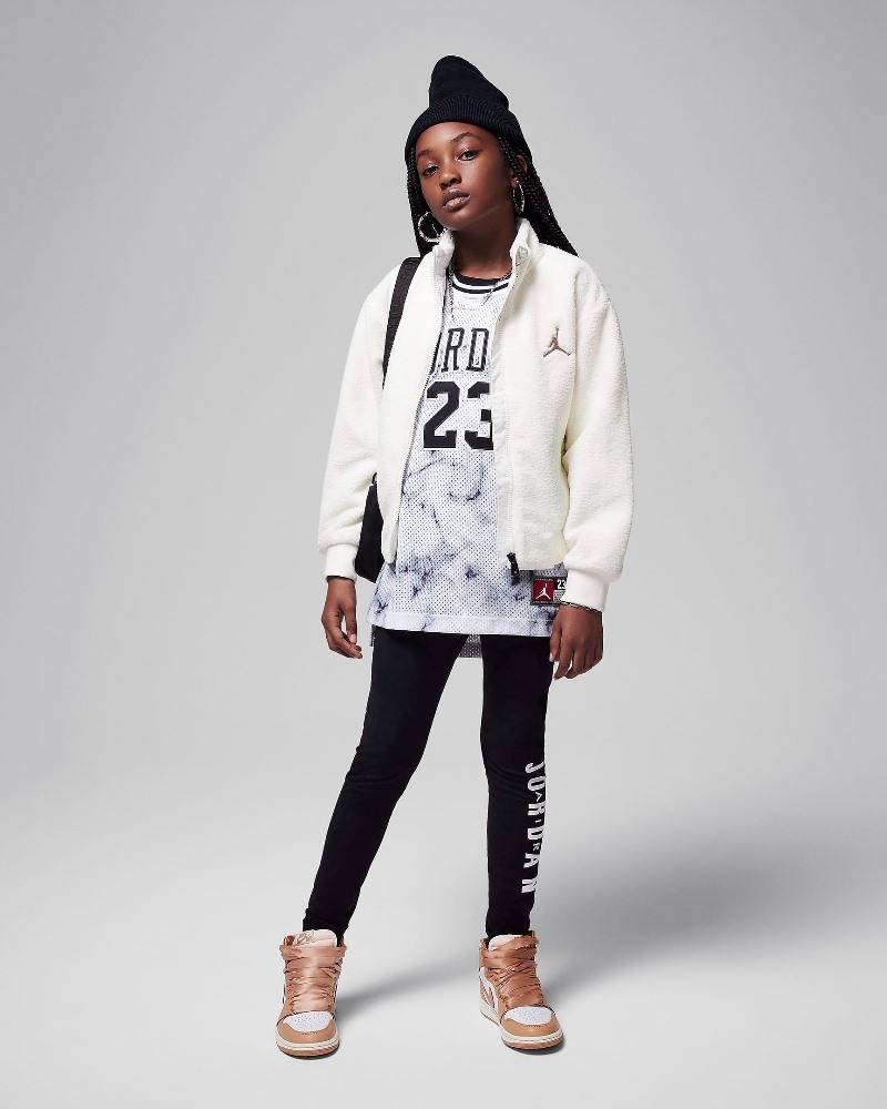 NIKE JORDAN GIRLS JUMPMAN SHERPA JACKET