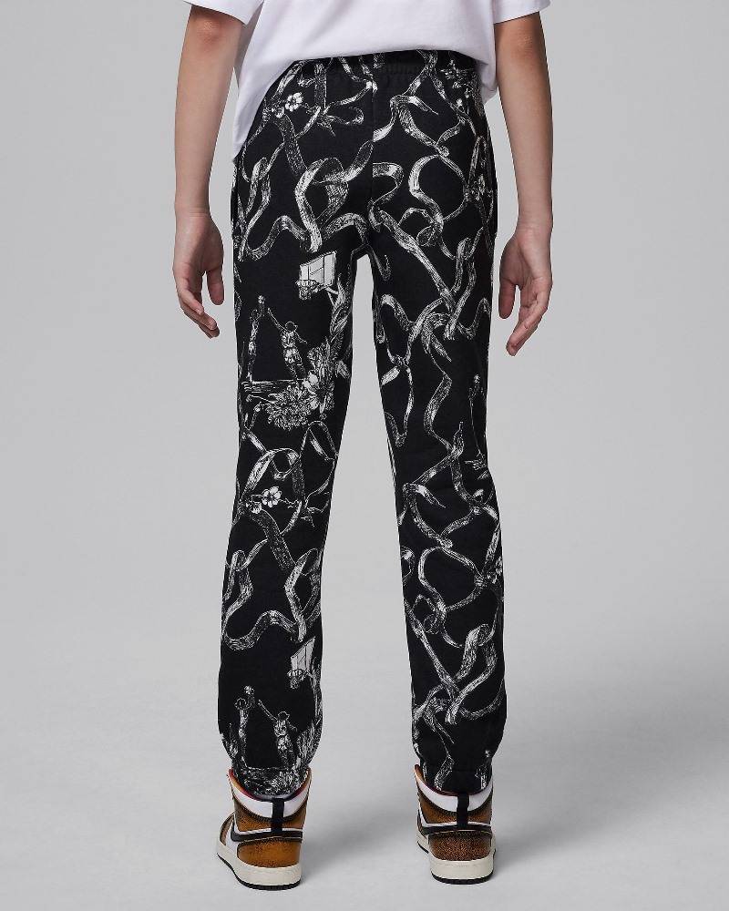 NIKE JORDAN GIRLS WJ BRKLYN FLEECE ALL OVER PRINT PANT