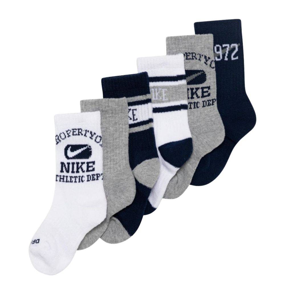 NIKE 6PK VARSITY CREW SOCKS