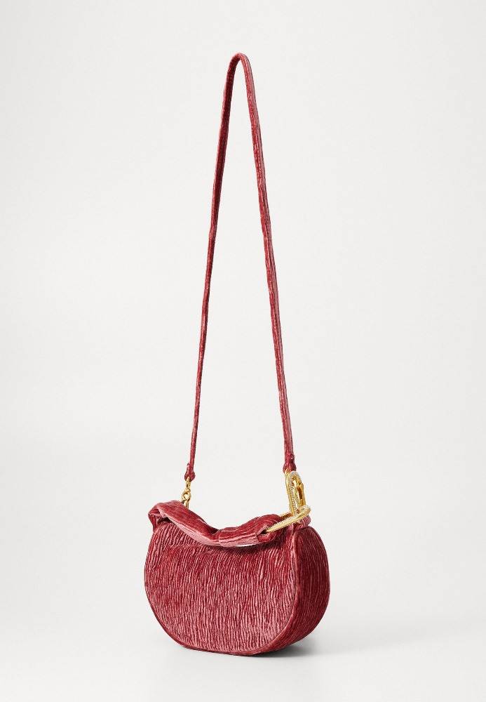 JUICY COUTURE BLOSSOM CRINKLED VELVET SMALL HOBO BAG