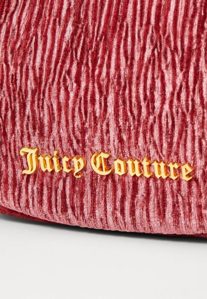 JUICY COUTURE BLOSSOM CRINKLED VELVET SMALL HOBO BAG